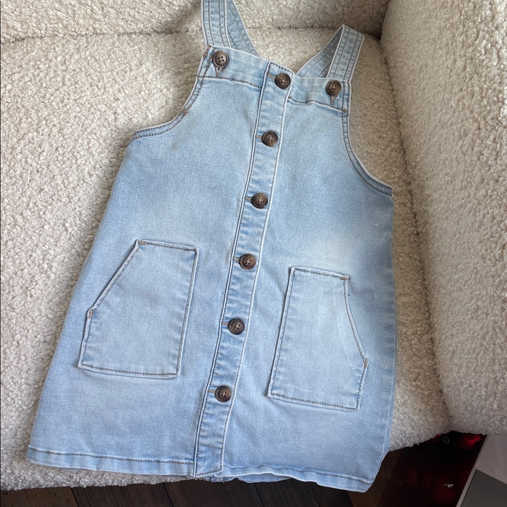 Kids Denim Button-Front Overalls